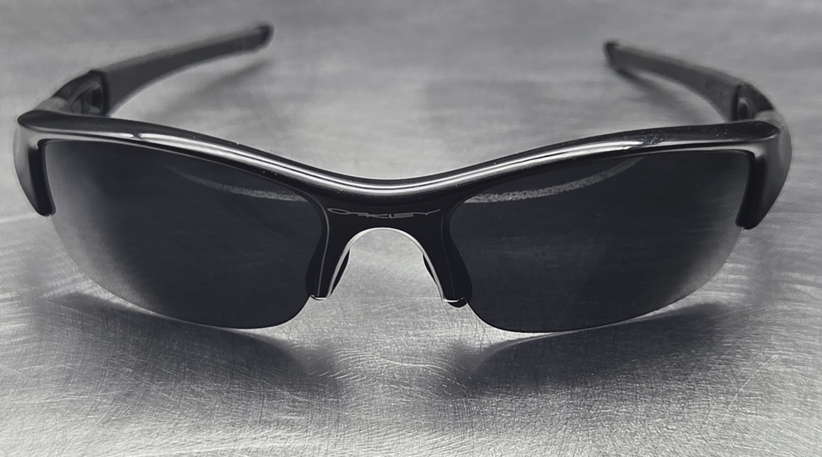 RARE OAKLEY 12-900 JET BLACK FLAK JACKET SUNGLASSES ~ New Replacement Lenses