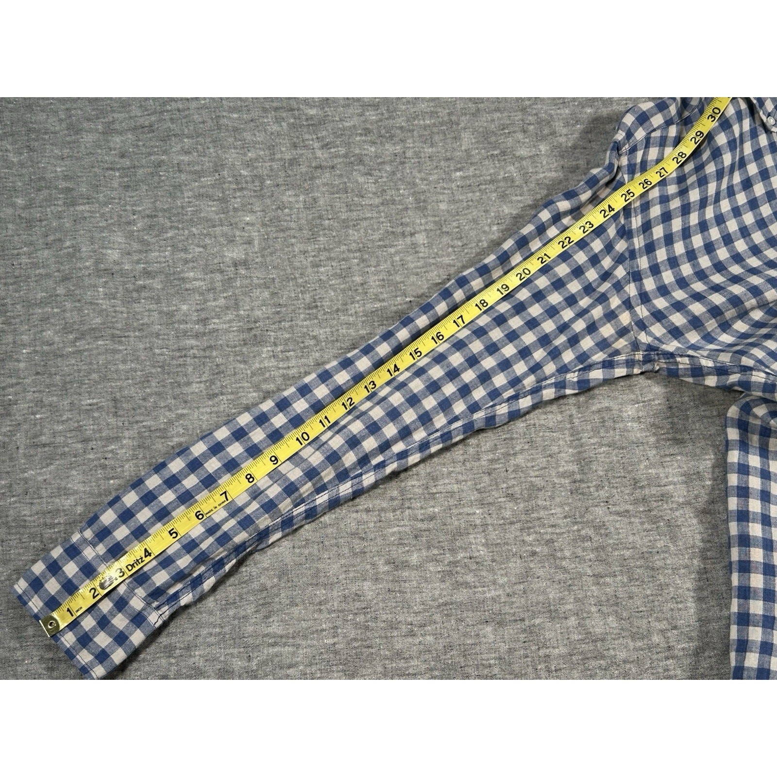J Crew Baird McNutt Irish Linen Shirt Mens Large Plaid Classic Preppy Button-Up