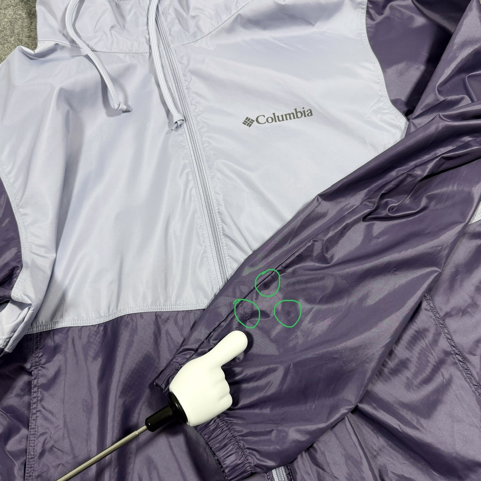 Columbia Lightweight Full Zip Windbreaker Jacket Fits Women’s Size XS Purple