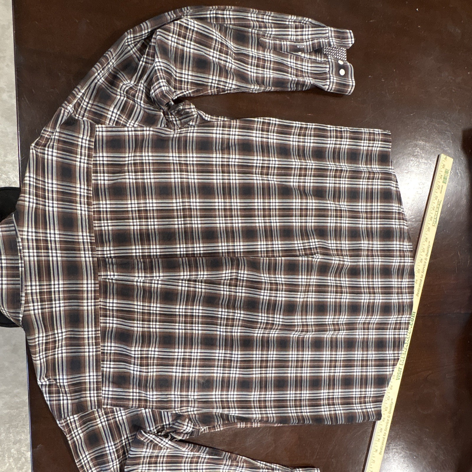 (3)Cinch Men’s L Plaid Button-Down Collared Button-Up Shirt