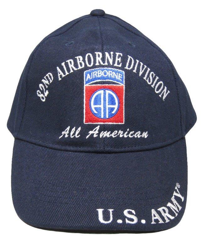 Army Airborne All American 82nd Division Navy Blue Embroidered Cap Hat