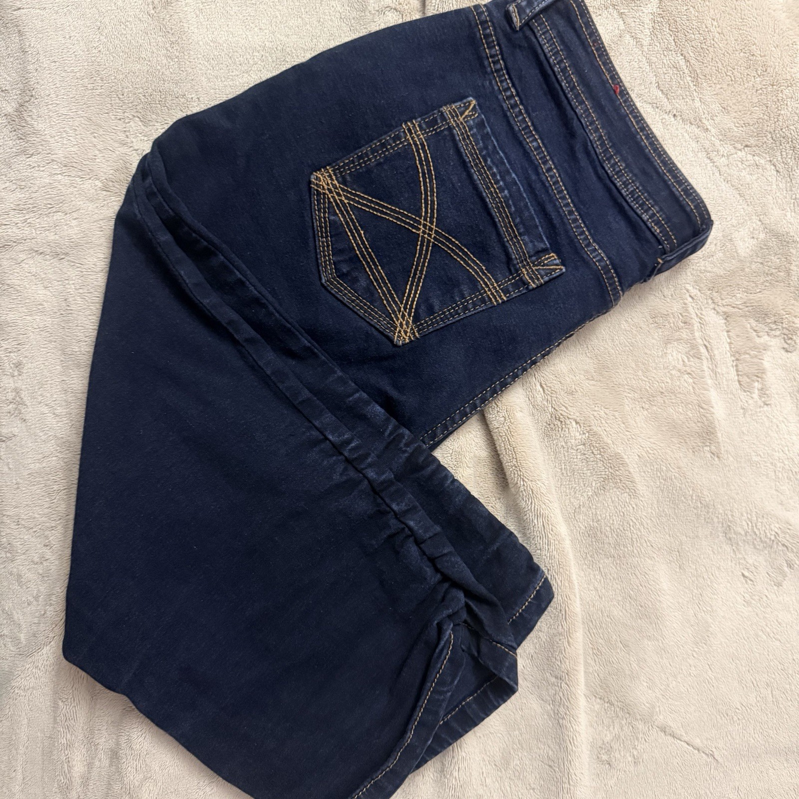 Big Star Women’s Dark Blue Denim Skinny Jeans Stretch 5-Pocket Zip Button