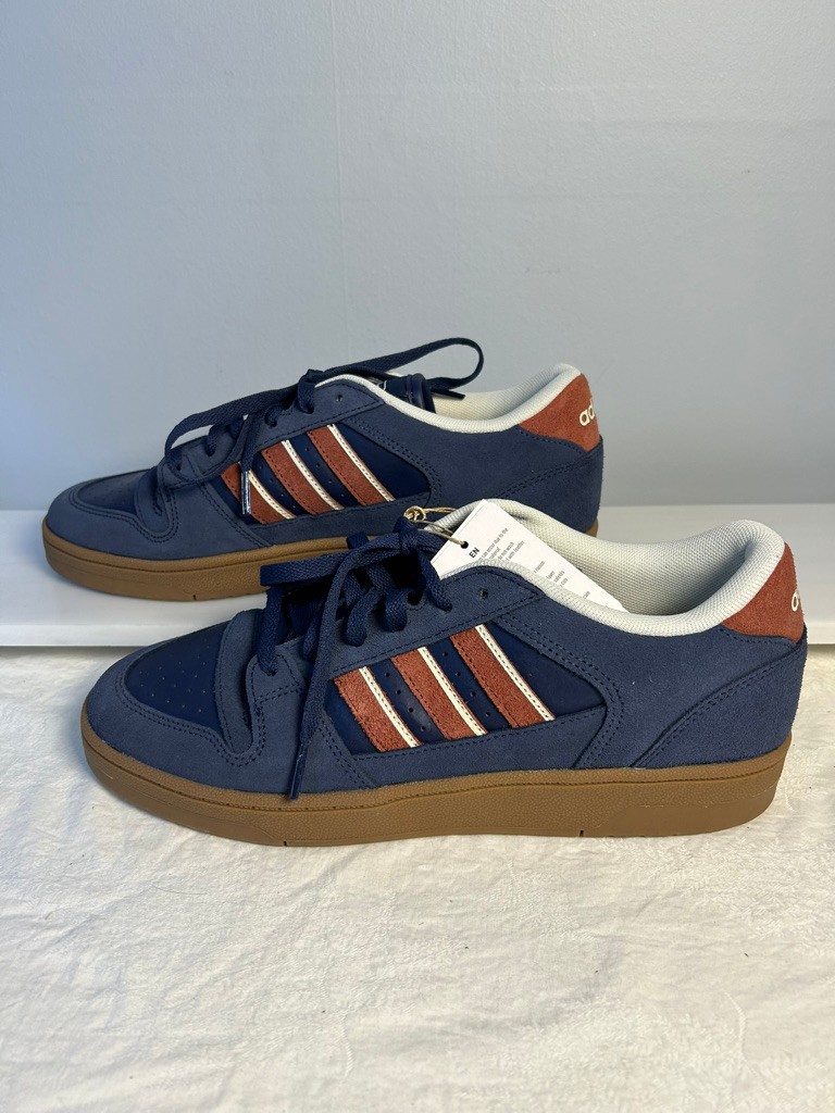 Adidas Break Start Premium Low LEATHER AND SUEDE M 9.5  W 10.5 NWB JR1443 Navy