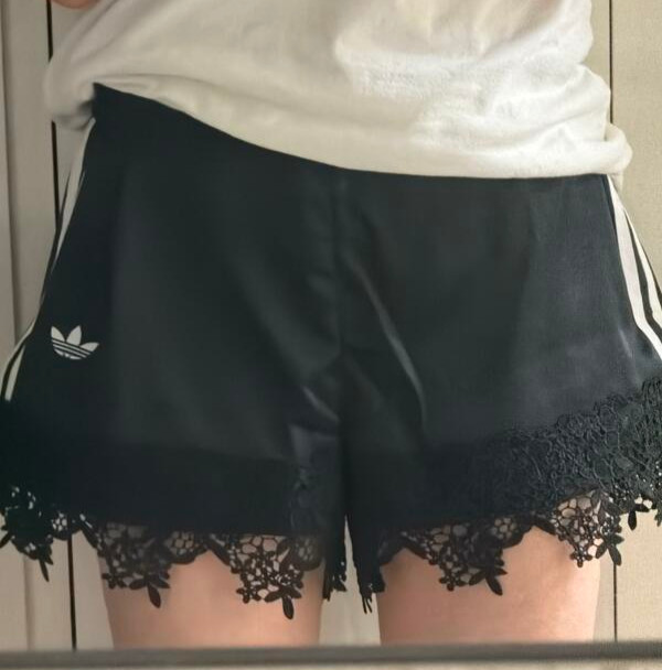 adidas Originals Satin Lace Loose Shorts Women Lifestyle Casual AsiaFit LD1813