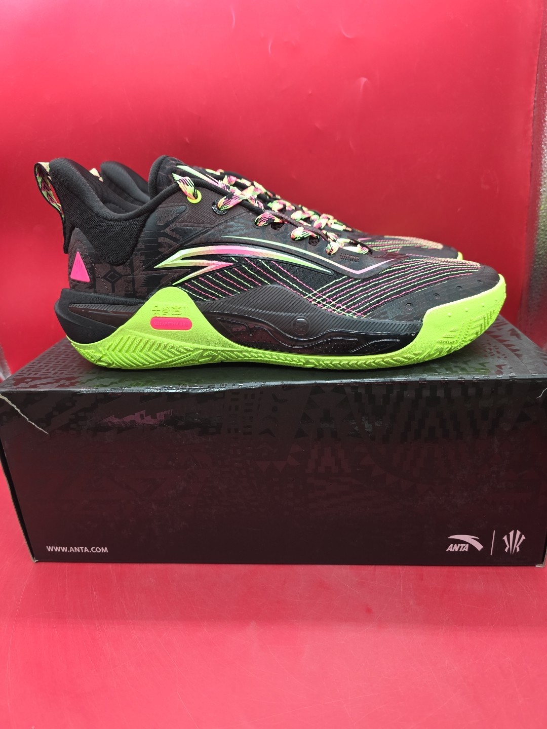 Mens Size 12 Anta Kai 1 Speed Black Brown Yellow Basketball Shoes 8125B1128S-8