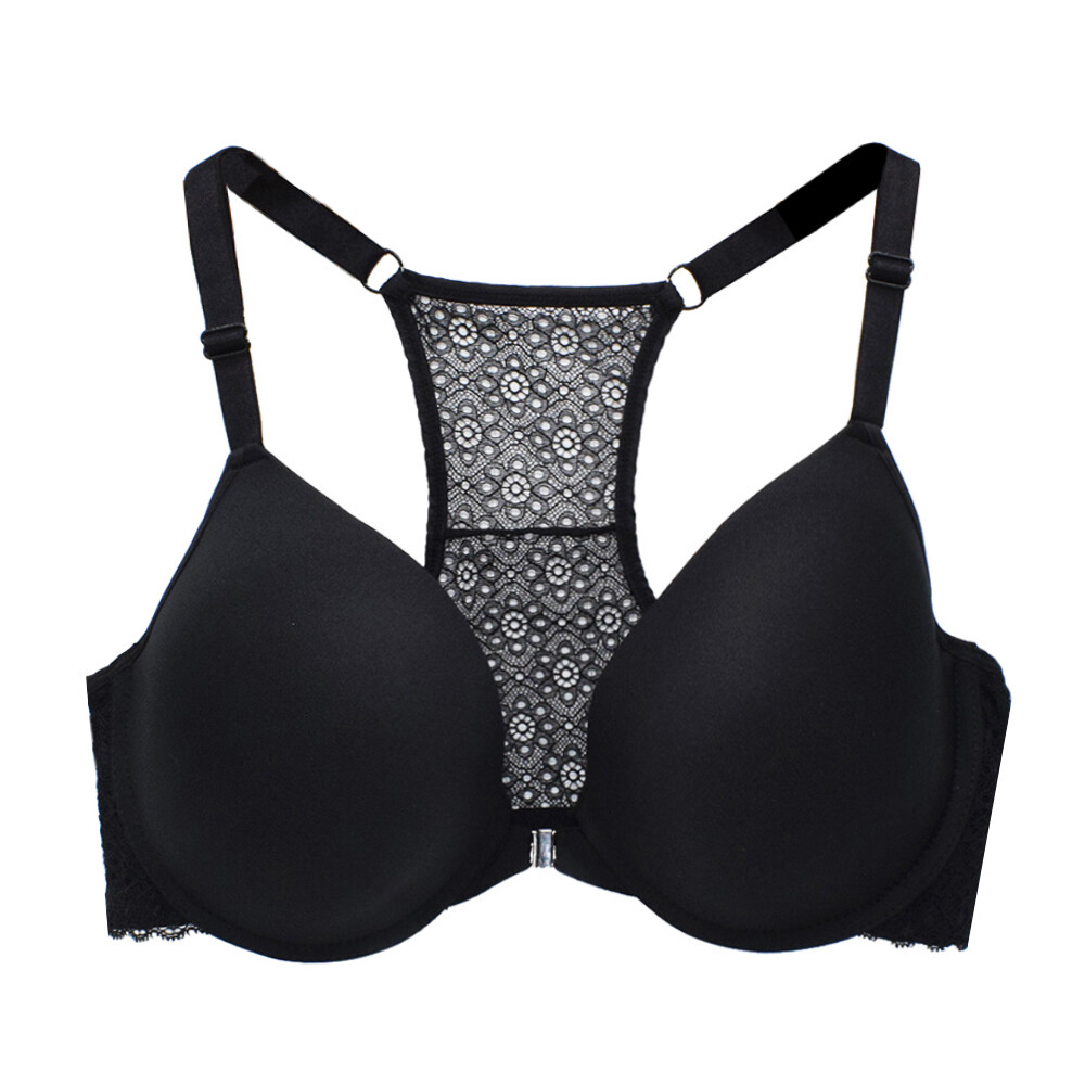 Large Cup Women Bras Front Closure Brassiere Lace Racer Back Lady Sexy Lingerie