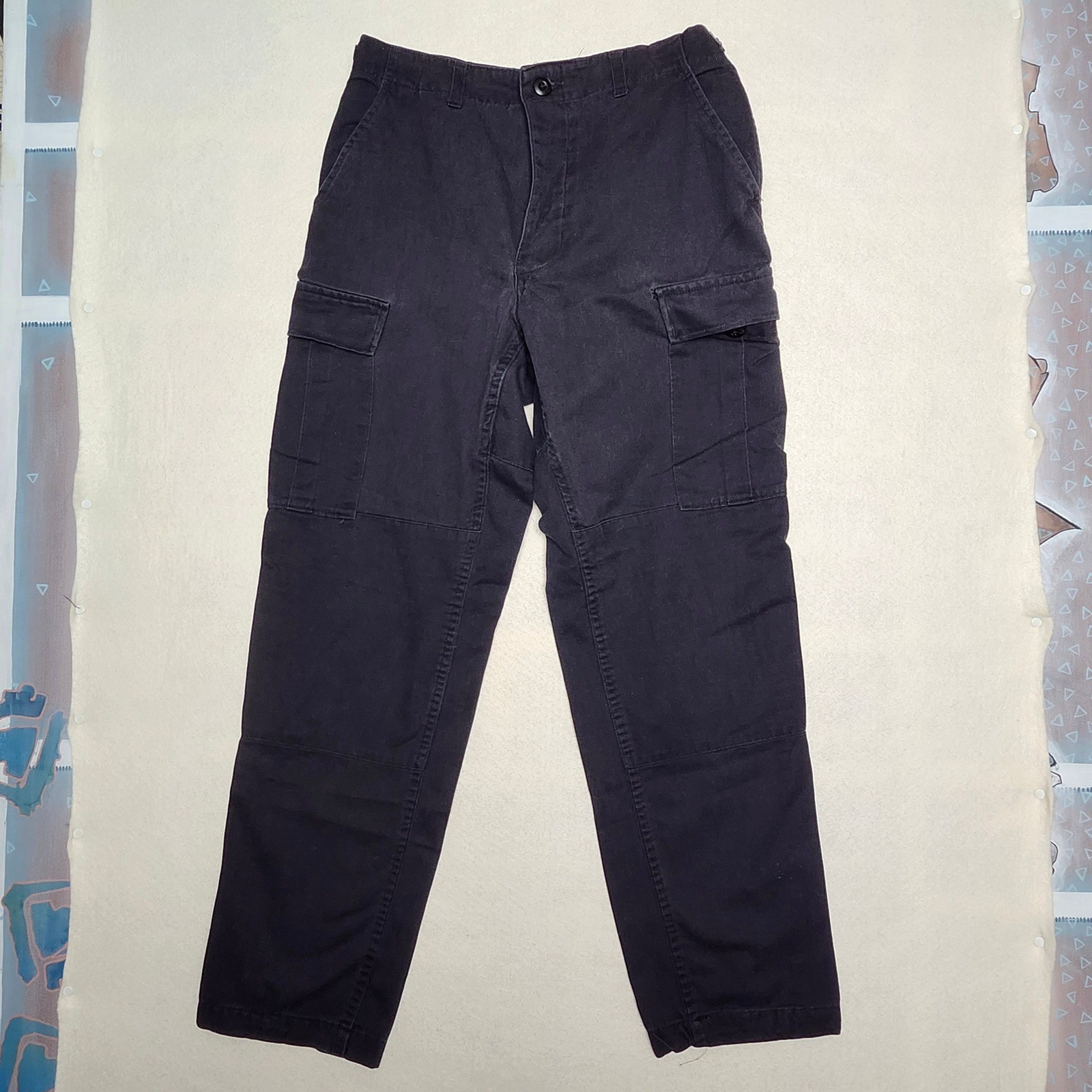 90s BDU Combat Cargo Pants 30×30 Black Cotton Blend Propper Gorpcore Tactical