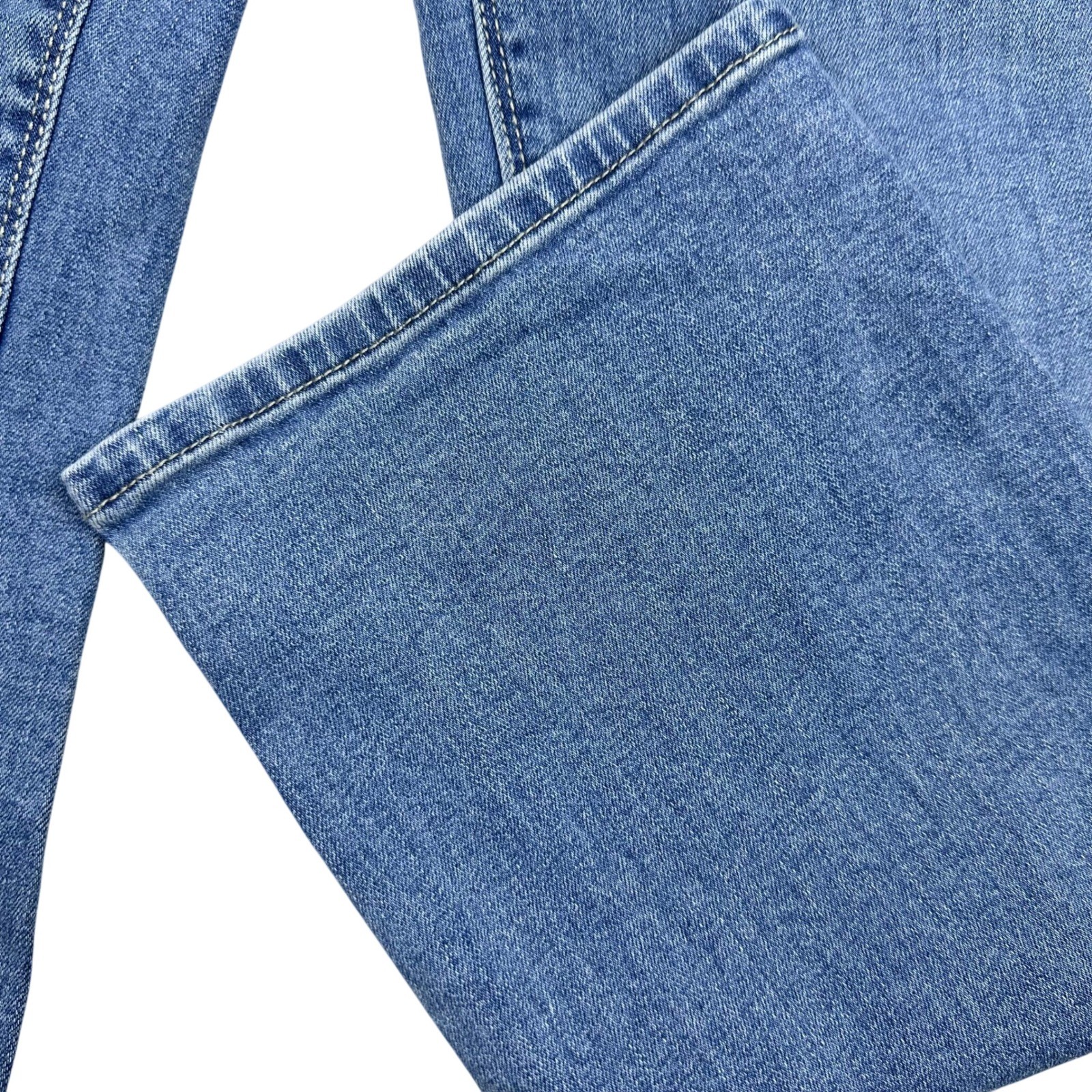 Hudson Los Angeles Beth Baby Bootcut Jeans Medium Wash Flap Pocket Size 12