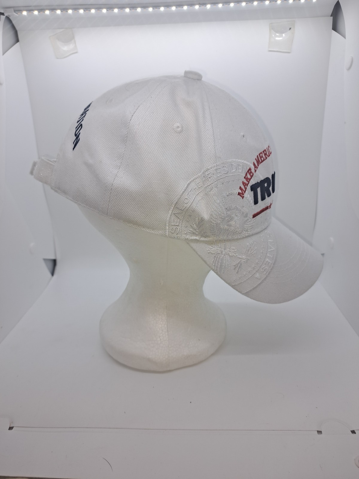 Trump Hat Kipa Baseball Cap Men’s One Size White 45th President 58th