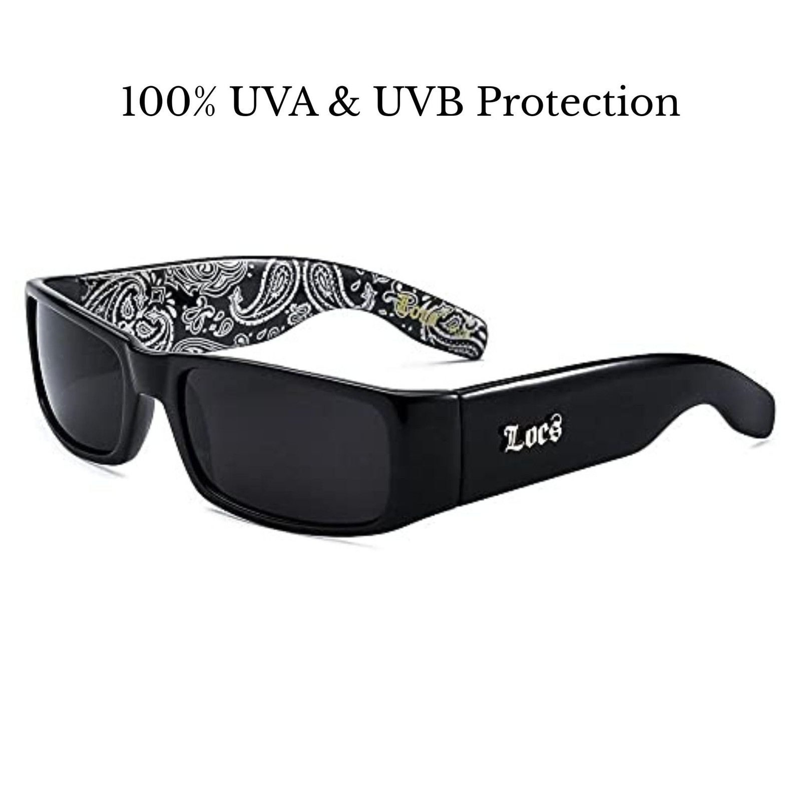 LOCS Sunglasses Hardcore Black 0103 142mm, / Bandana