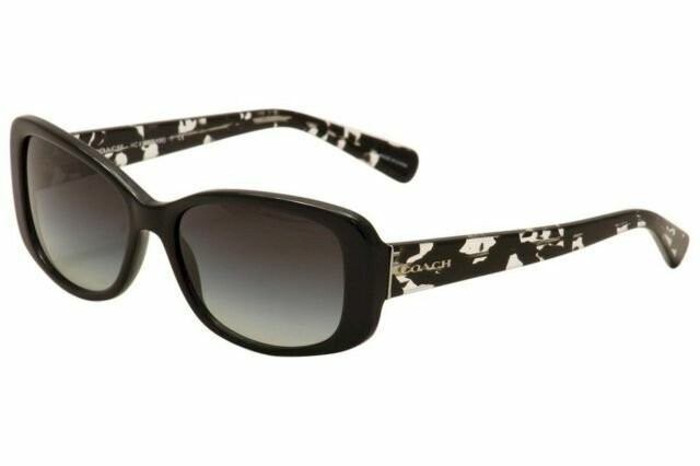 Coach Women’s HC8168 Sunglasses Black/Black Crystal Mosaic/Light Grey Gradient