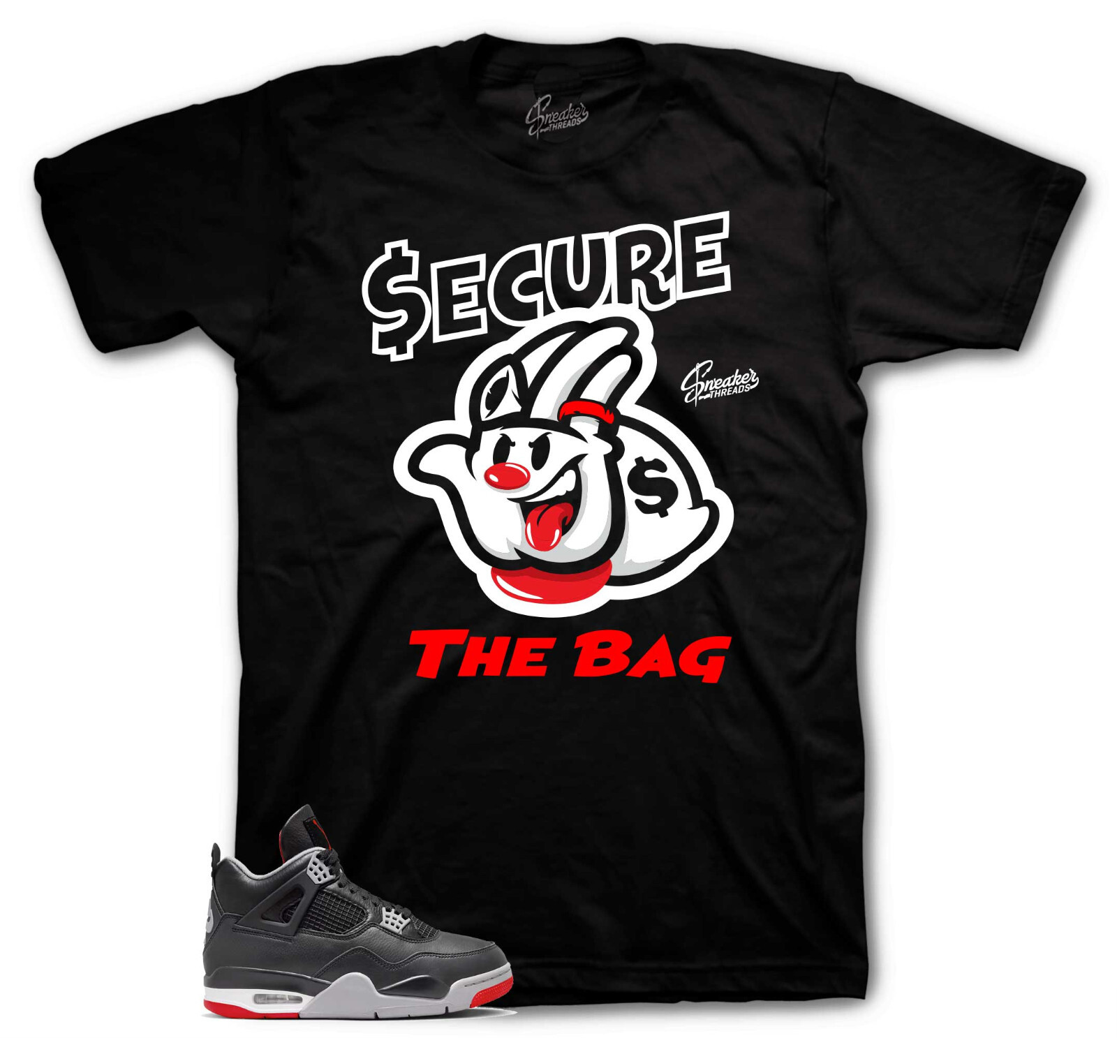 Shirts To Match Jordan 4 Bred – Secure The Bag Sneaker Tees
