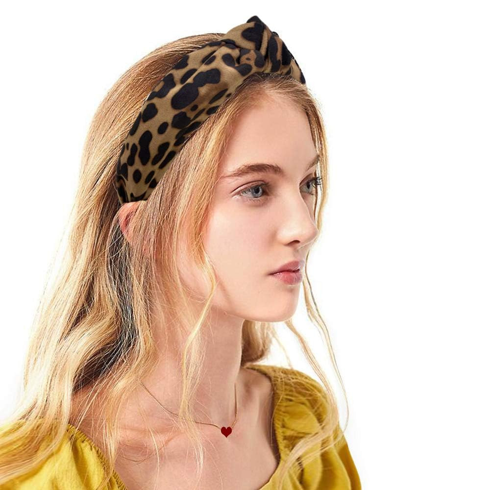 2PCS Headbands for Women, Bow Knotted Wide Headband, Yoga Hair Band Fashion Elas