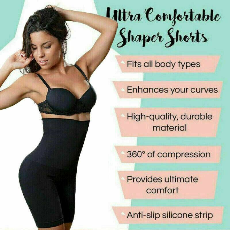 Shaperin All Day High-Waisted Body Shaper Shorts Slim Tummy Control Shapewear US