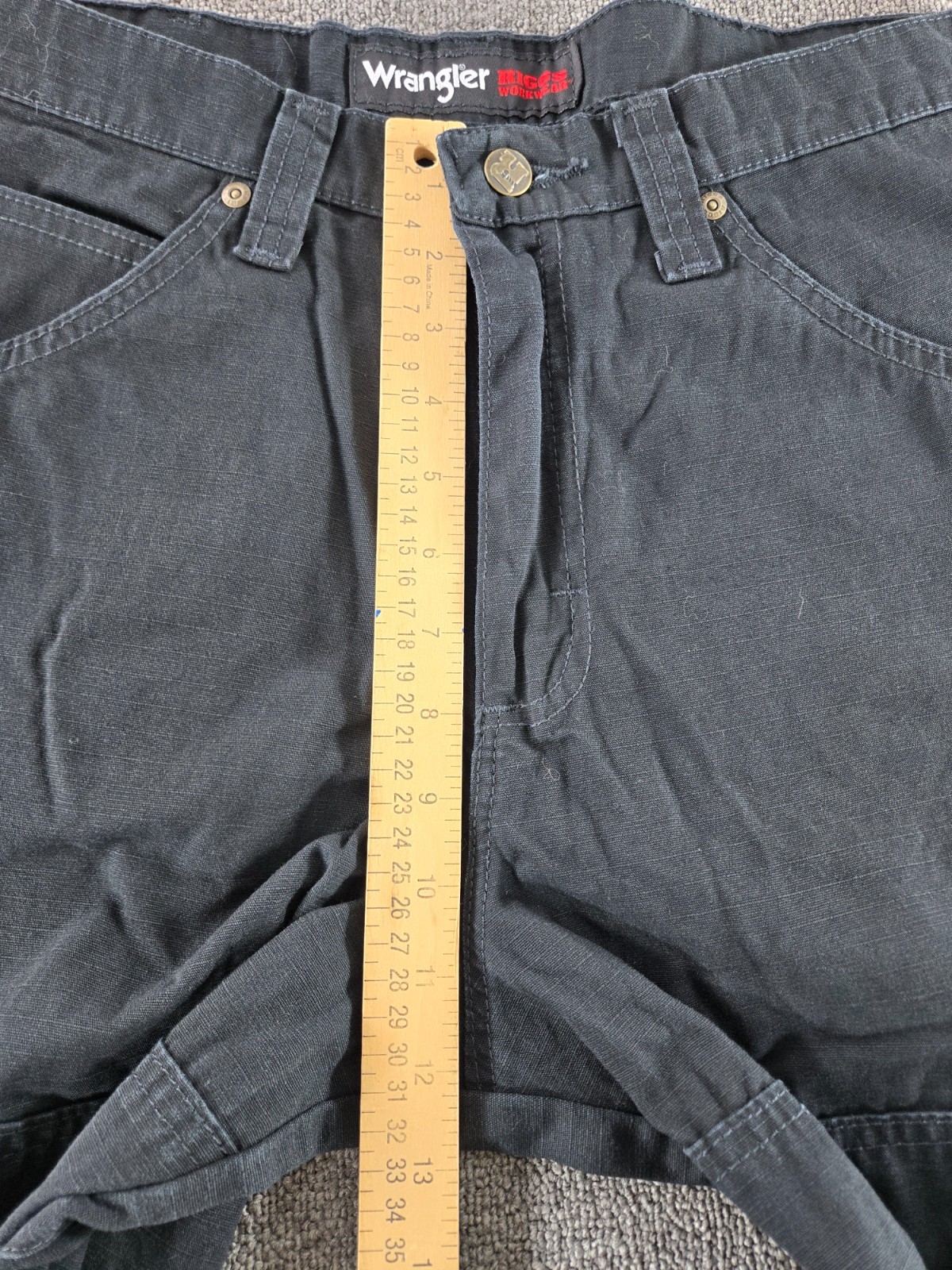 Wrangler Riggs Ranger Pants NWT Men’s 34×30 Black Cargo Rip Stop Cotton Workwear
