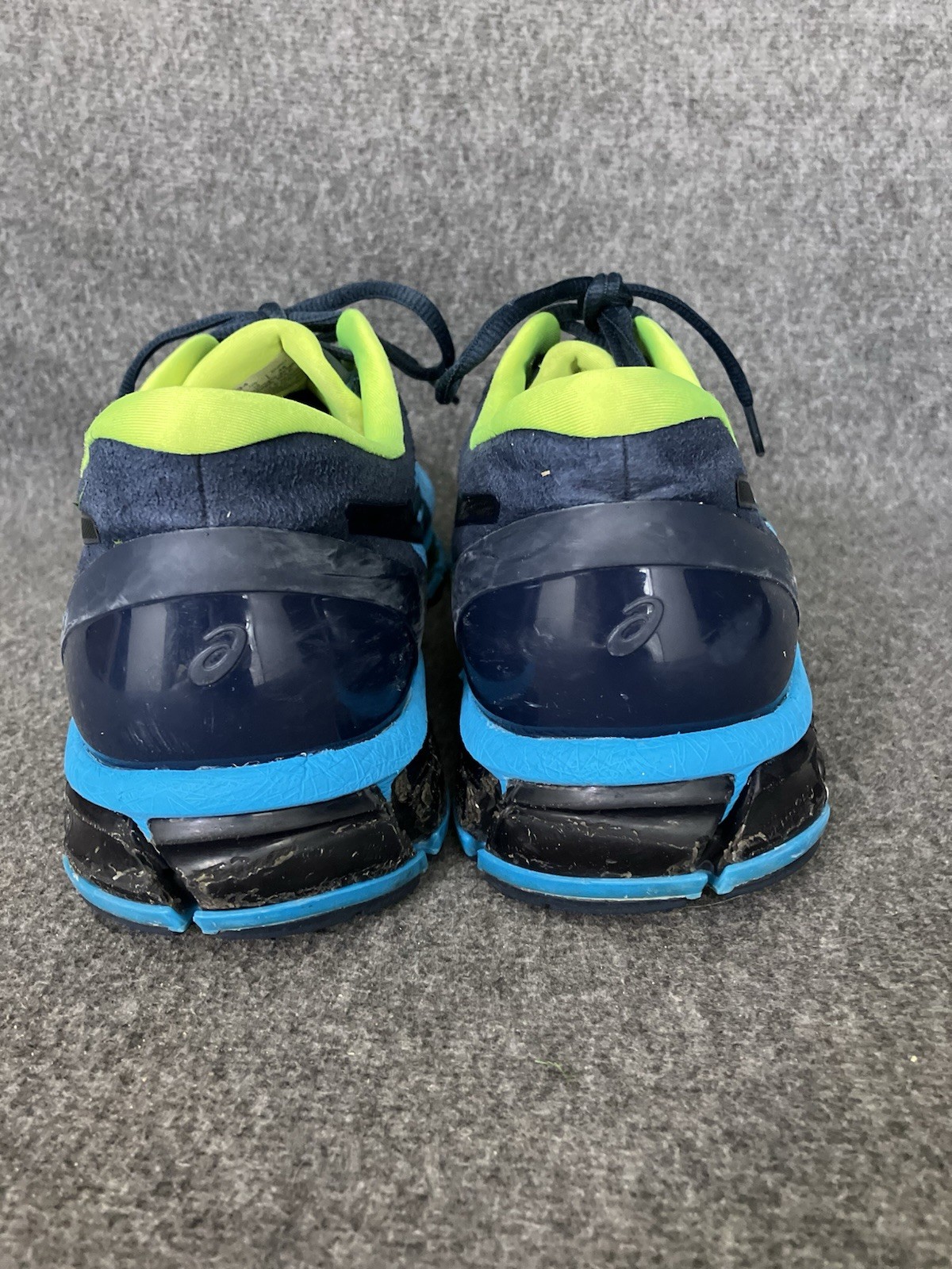 Asics Gel Quantum 360 Mens 13 Blue Yellow Running Shoes Sneakers 1021A134 ISSUES