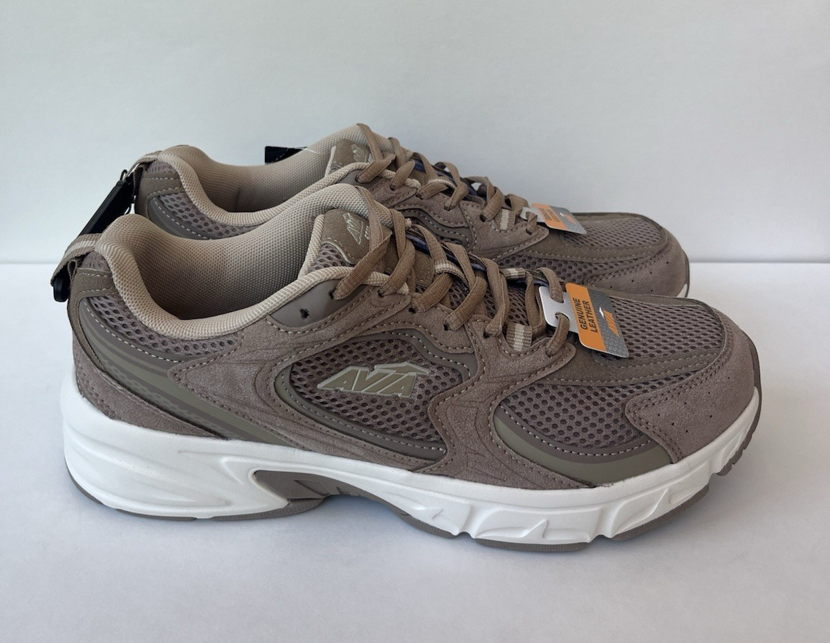 Avia Mens 5000 Performance Athletic Shoes Sneakers Leather & Suede Brown Size 9