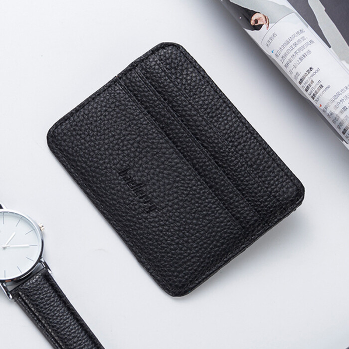 Unisex Slim Leather Front Pocket Wallet ID Credit Card Holders Small Coin Purse