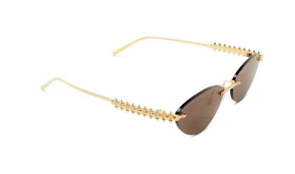 Cartier Clash De Sunglasses – Gold – Cat eye rimless metal frame