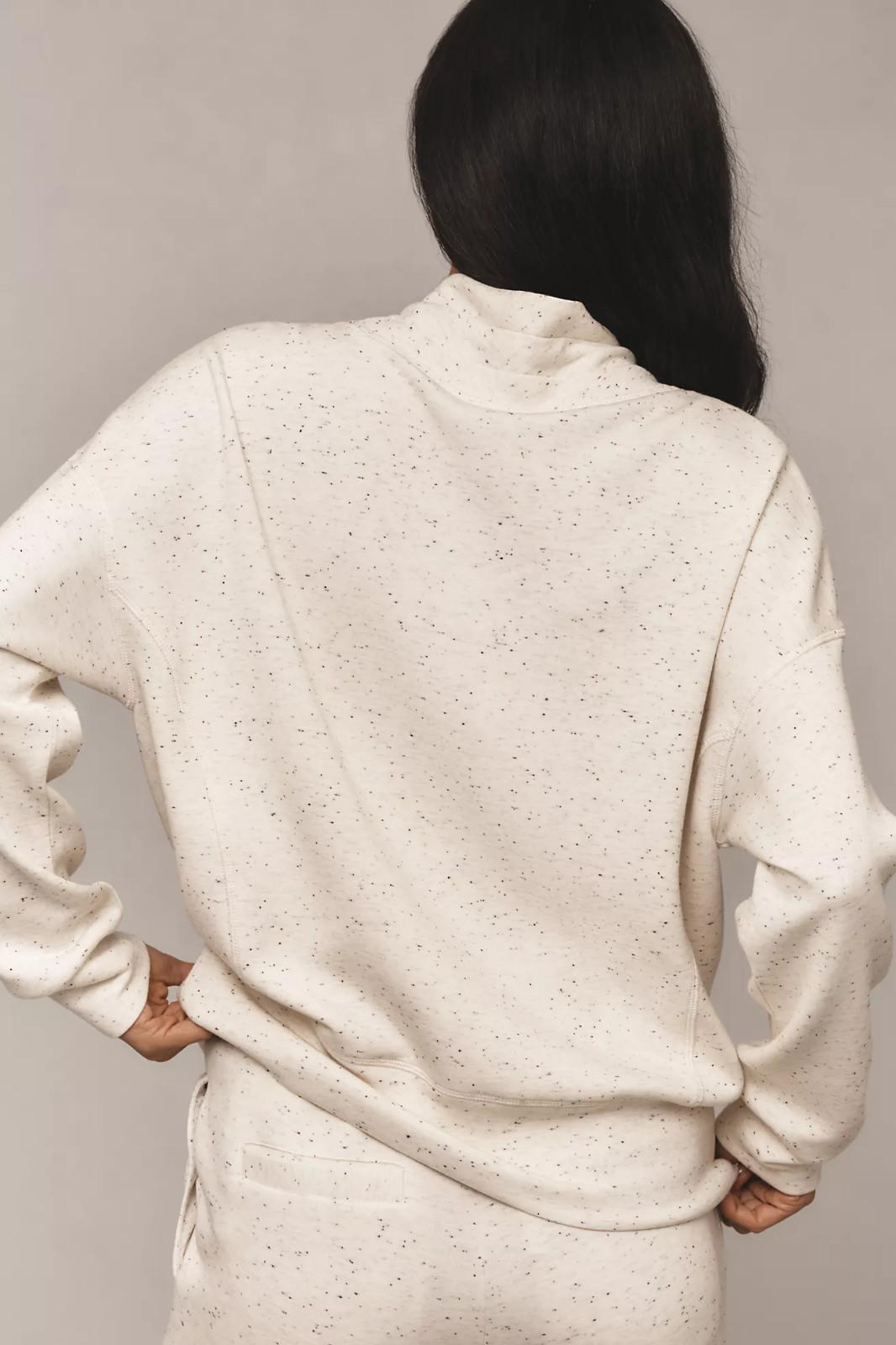 NWT Women’s Varley Ivory Marl Fleck Oakdale Sweat Top, VAR01897 – $128 NEW!