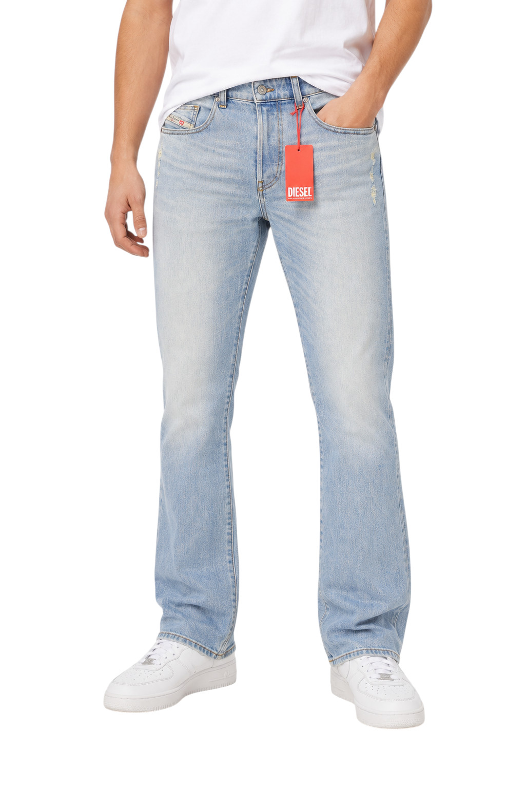 Diesel 1998 D-Buck 09H39 Mens Jeans W36/L32 Blue Slim Bootcut Denim