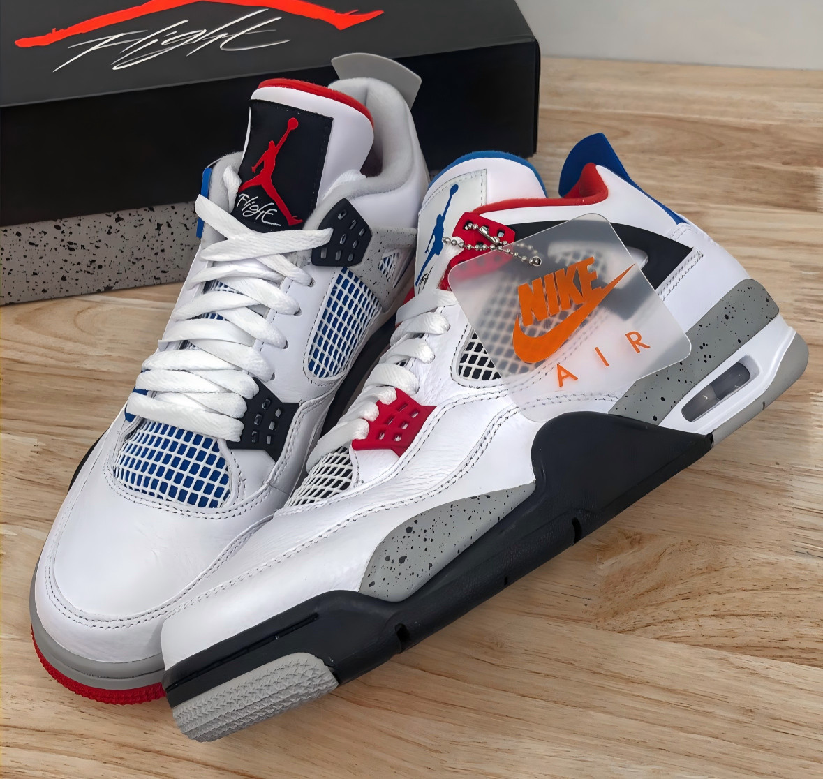 Jordan 4 Retro SE “What The” Retro Mid-Top Basketball Shoes Men’s Size US 7-12
