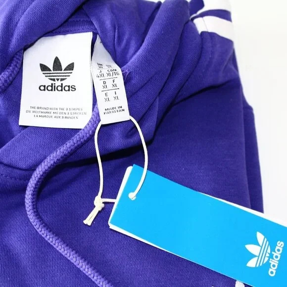 Adicolor Adidas Classics 3-Stripes Hoodie Energy Ink NWT XL Mens $70