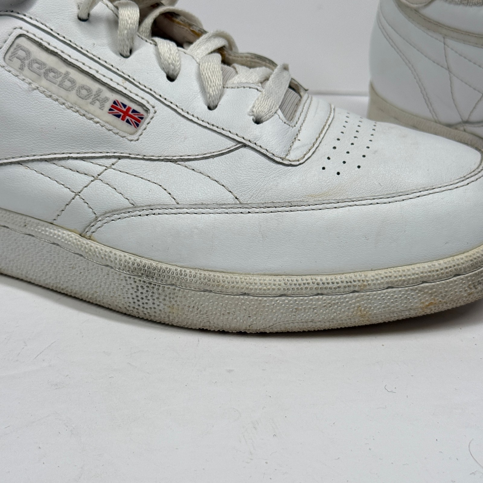 Reebok Club C 85 Classic Sneaker Lace Up White Leather Casual Men’s Size 11.5
