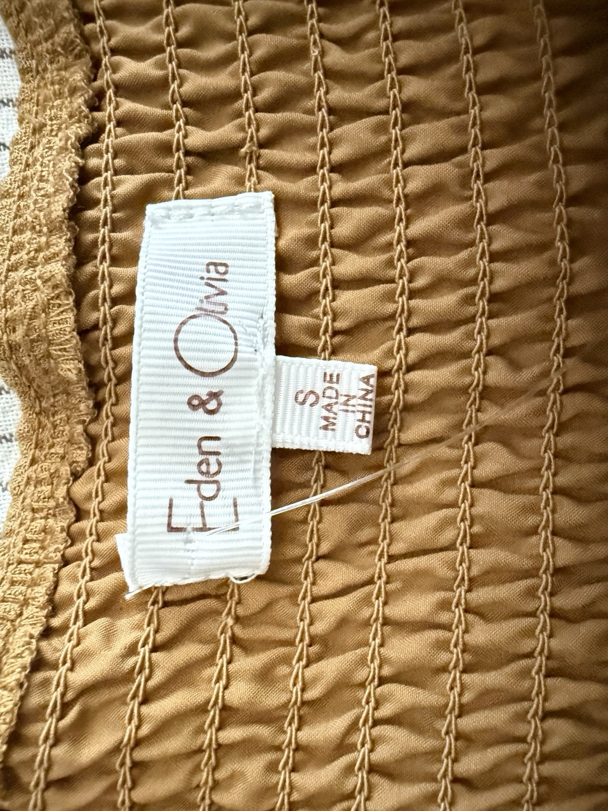 eden & olivia women’s size S brown spaghetti staps sleeveless maxi dress