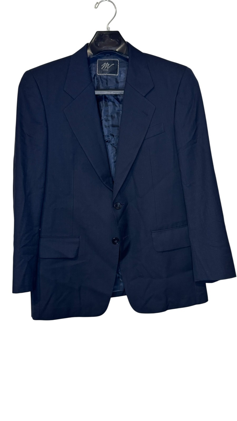 Emenegildo Zegna Women’s Blazer Jacket Wool 2-Button Lined Ventless Navy Sz. 42