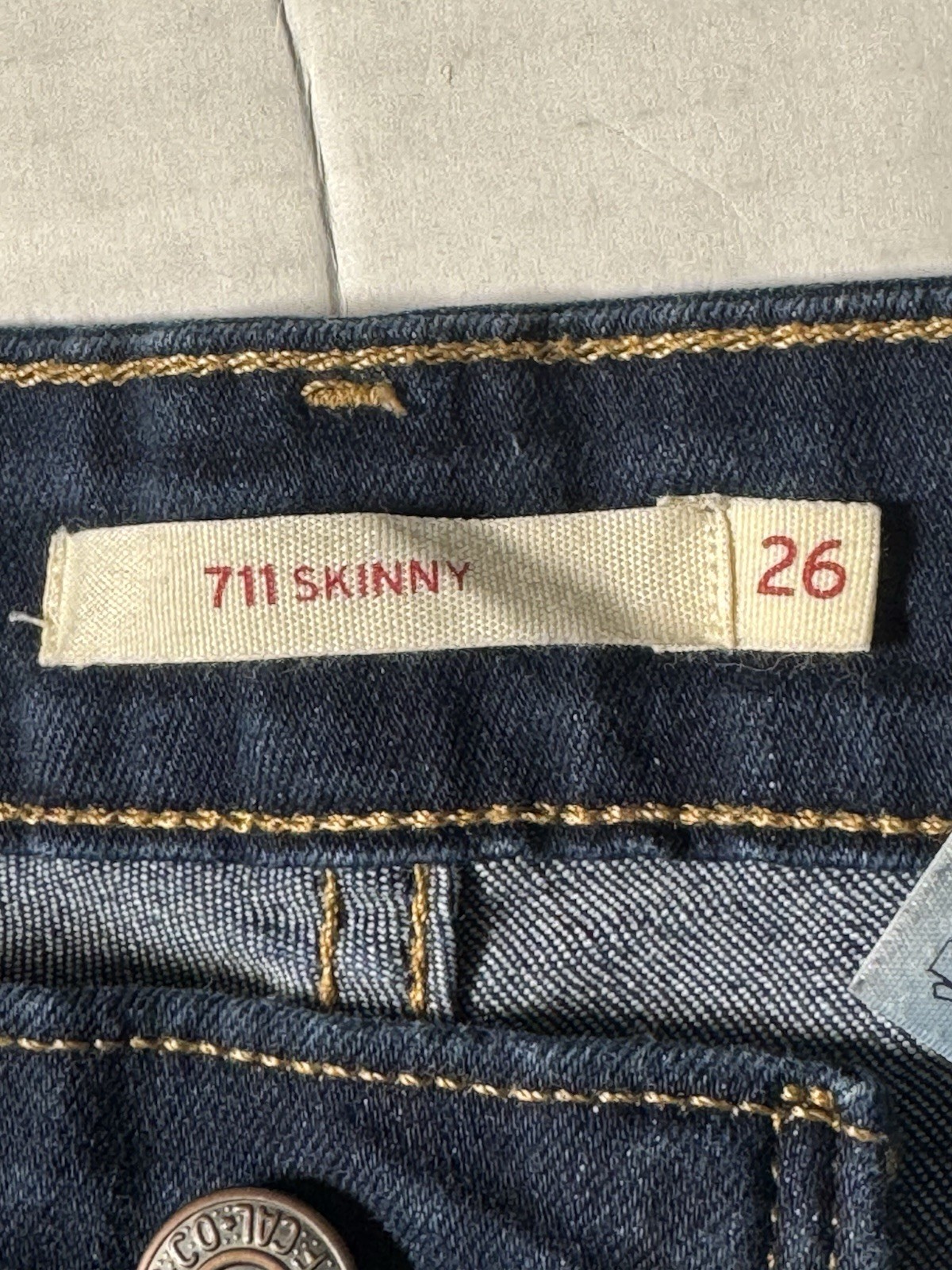 Pre Owned Excellent Levis 711 Skinny Denim Jeans Blue Women Size 26