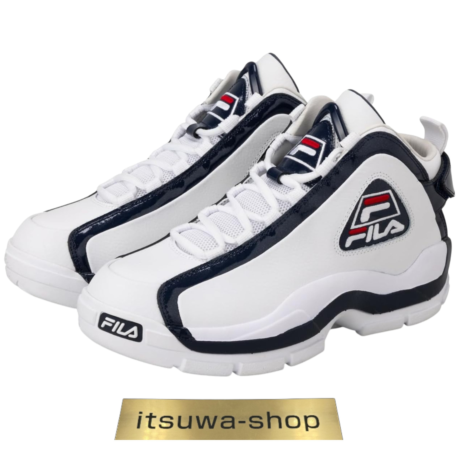 FILA GRANT HILL 2 FM0101023100 48 PURE WHITE Peacoat Chinese Red NEW
