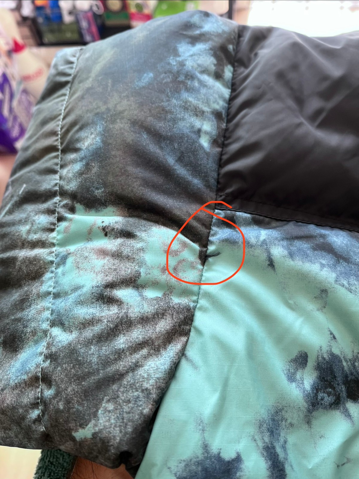 The North Face: Men’s 1996 Retro Nuptse Jacket – Wasabi Ice Dye [Large; Used]