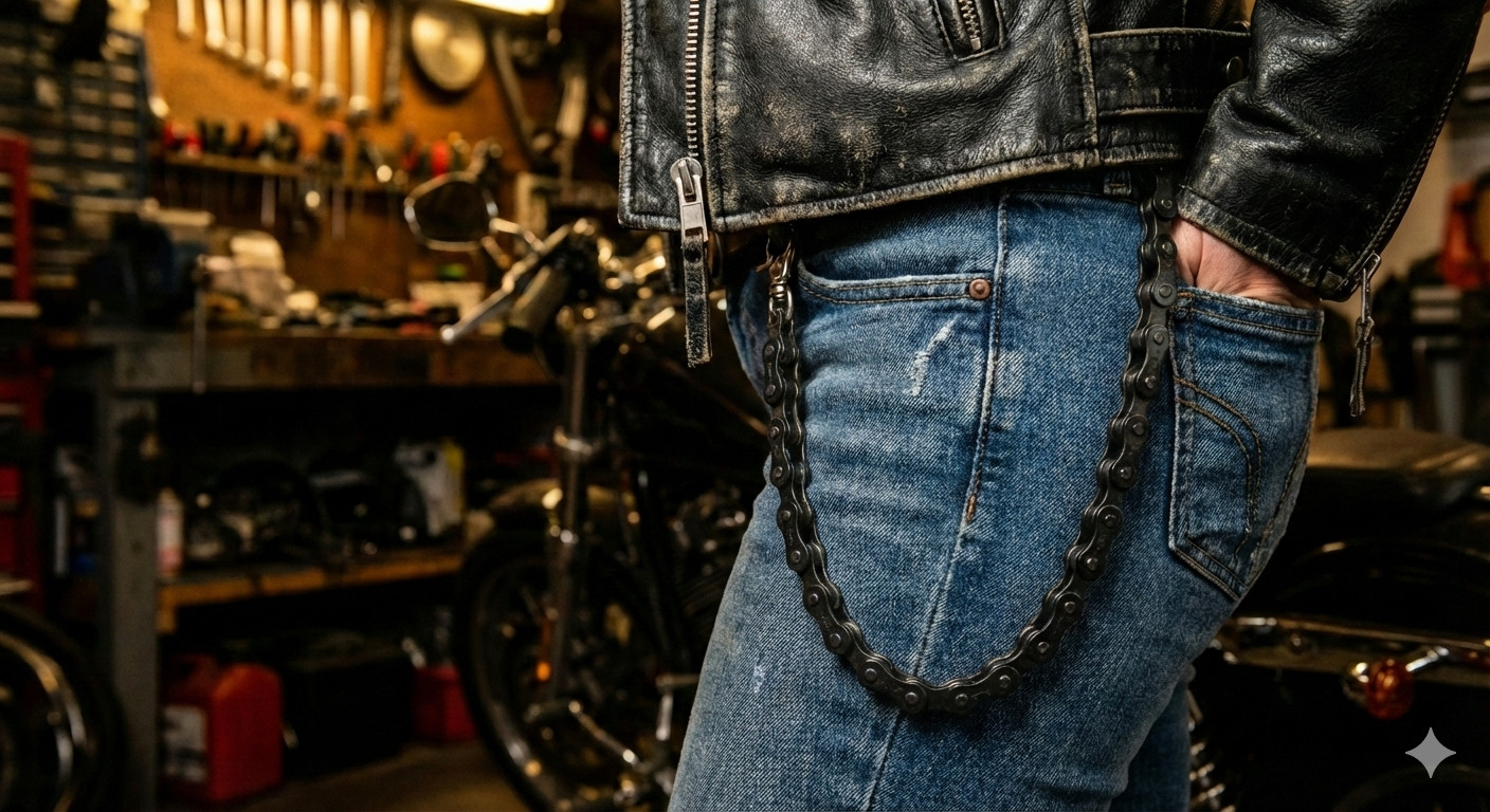 Handcrafted Upcycled Bike Chain Wallet Chain | Biker Punk Y2K Alt | 7 Colors