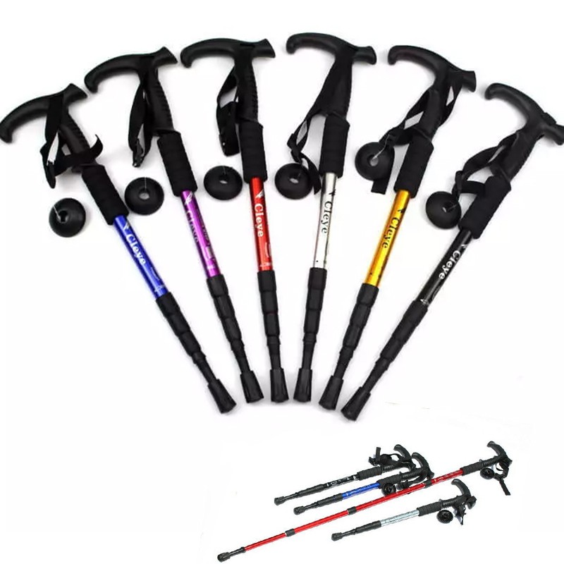 Trekking Poles Nordic Walking Hiking Sticks Anti-shock Adjustable Alpenstock