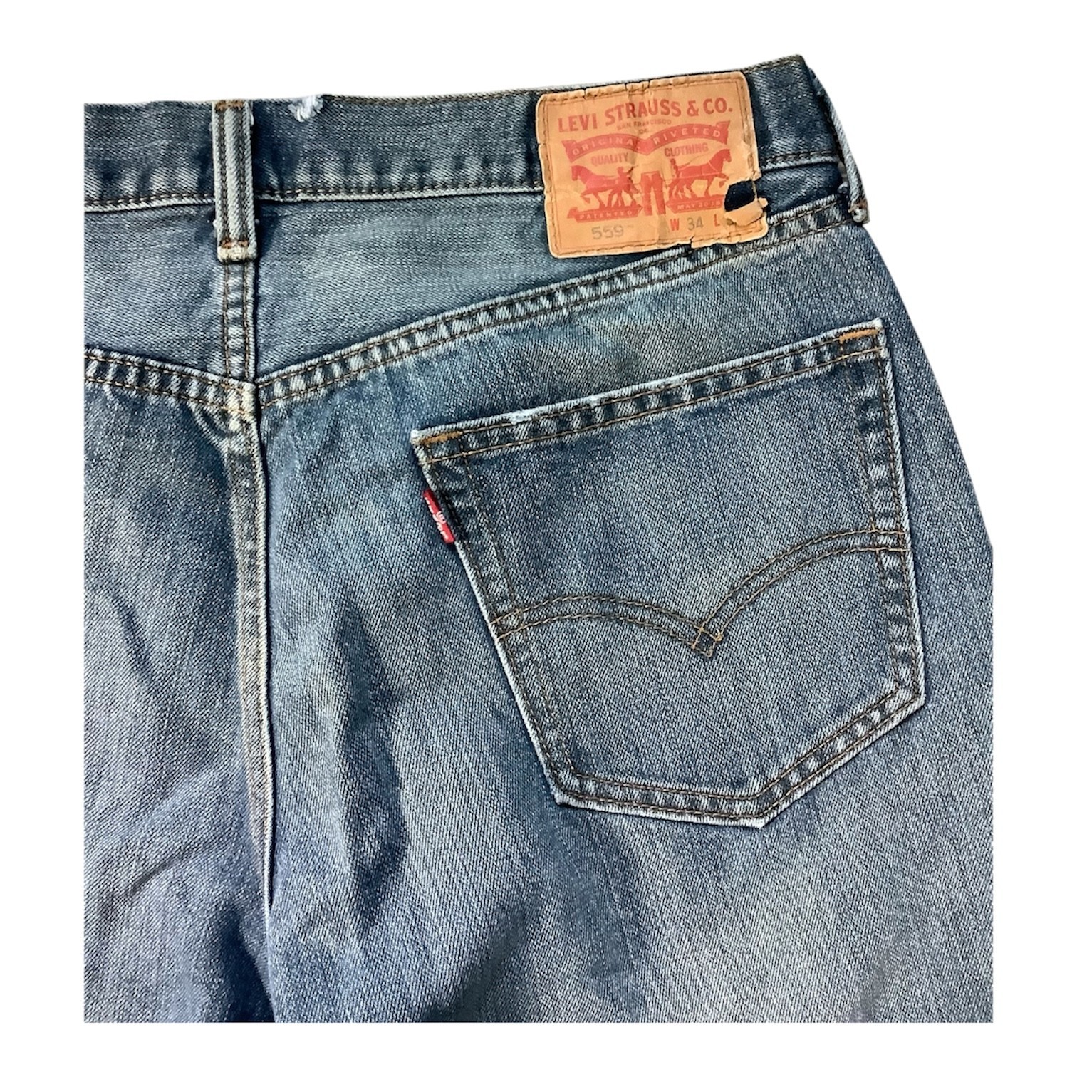 Levi’s 559 Straight Leg Jeans Men’s 34×34 Medium Wash Denim