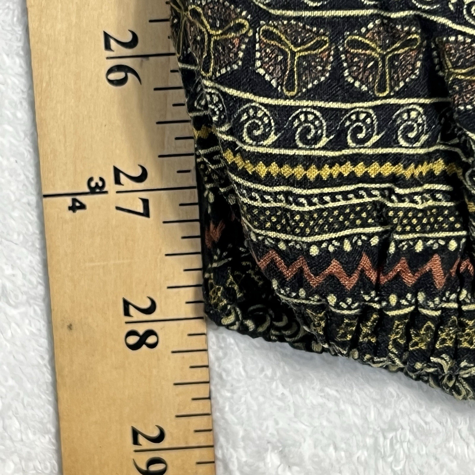 Earthbound Trading Co. Pants Womens L Green Floral BOHO Parachute Harem