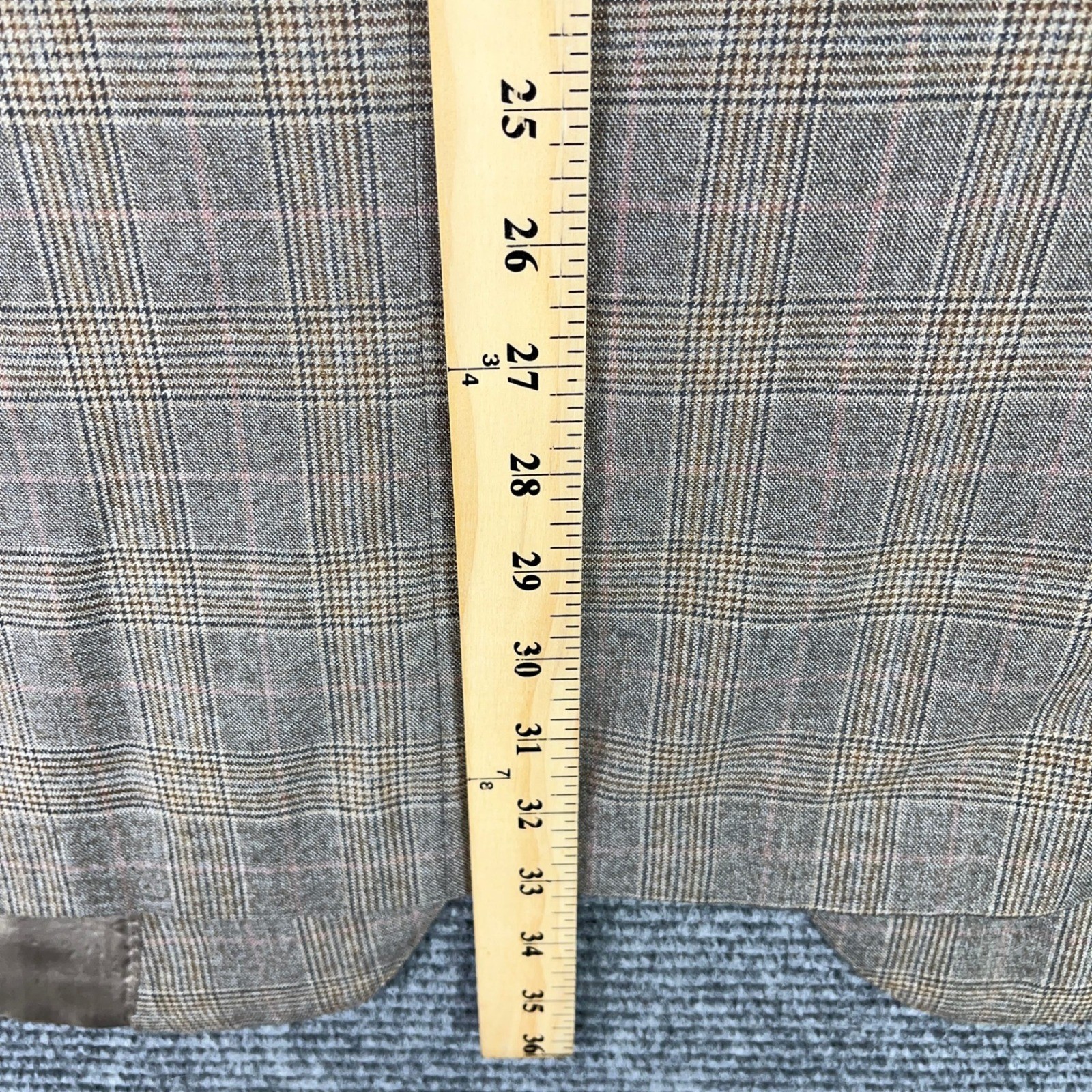 Samuelsohn Sport Coat Blazer 52L E.Thomas Wool Cashmere Glen Plaid Suit Jacket
