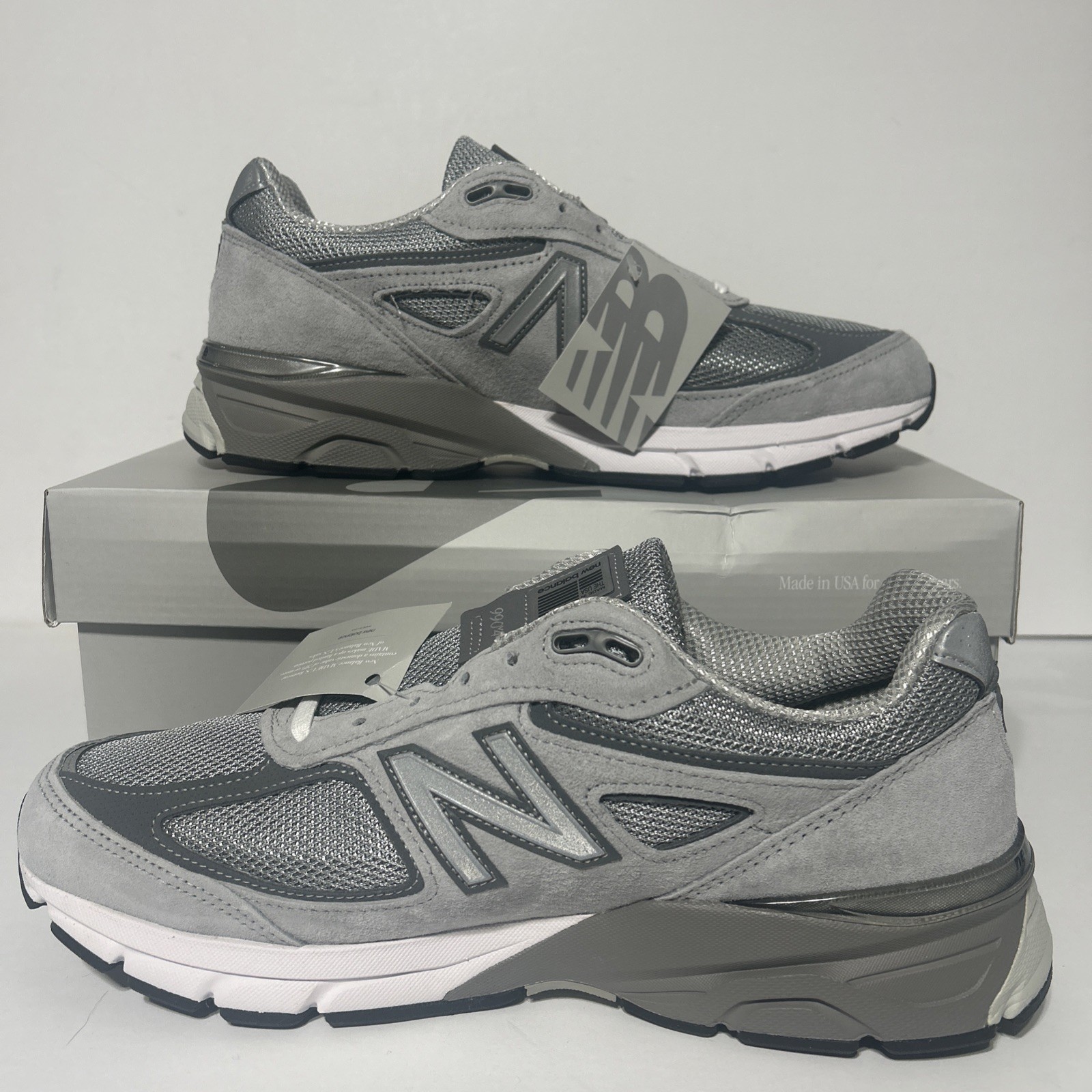 New Balance 990v4 Made in USA Grey Silver U990GR4 Mens US Size 10.5