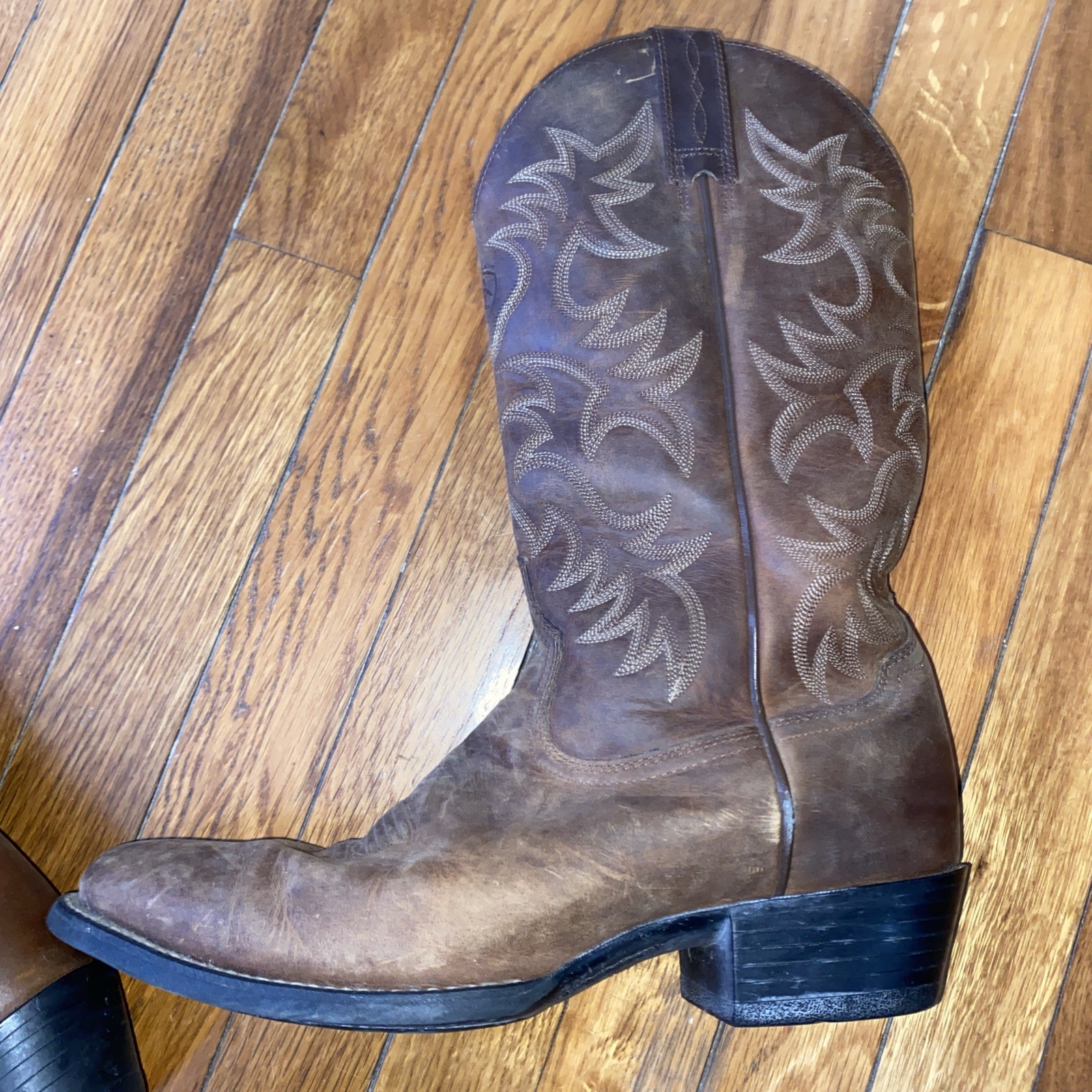 ARIET Heritage 34725 Cowboy Boots Western Brown Leather Mens Size 10D