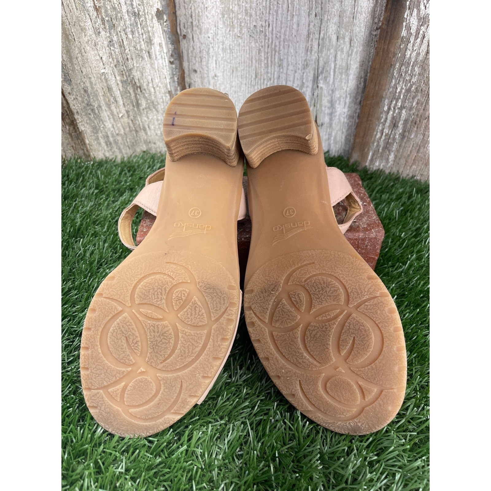 Dansko Tessie Sandals Ballet Nappa Leather Buckl Block Heel Women’s EU37 6.5