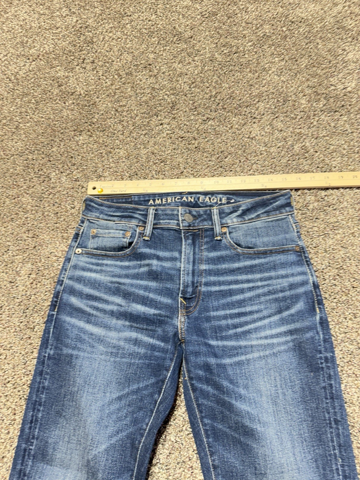 American Eagle Men Jeans Size 30 Blue Denim 30X34 Slim Air Flex Plus