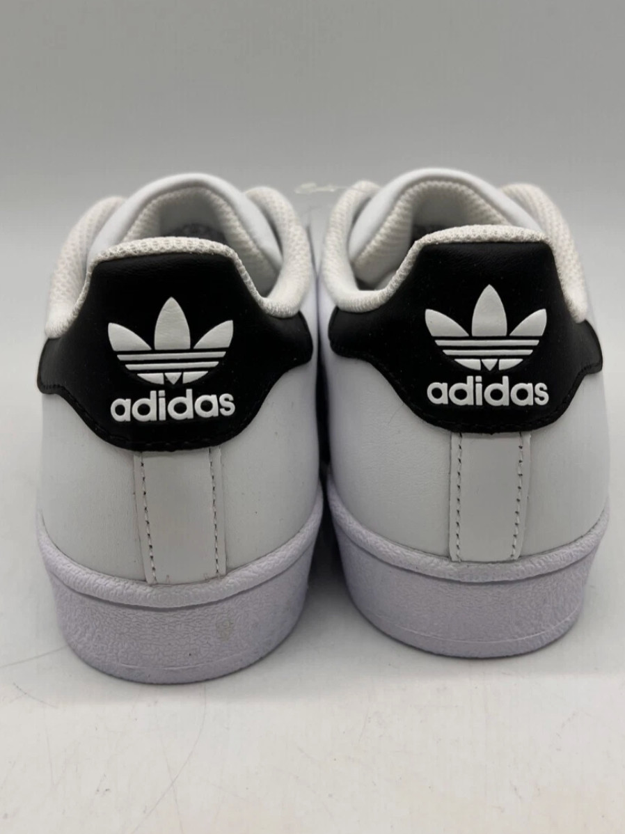 adidas Superstar J White w/ Black Shell Toe Kids Sneakers C77154