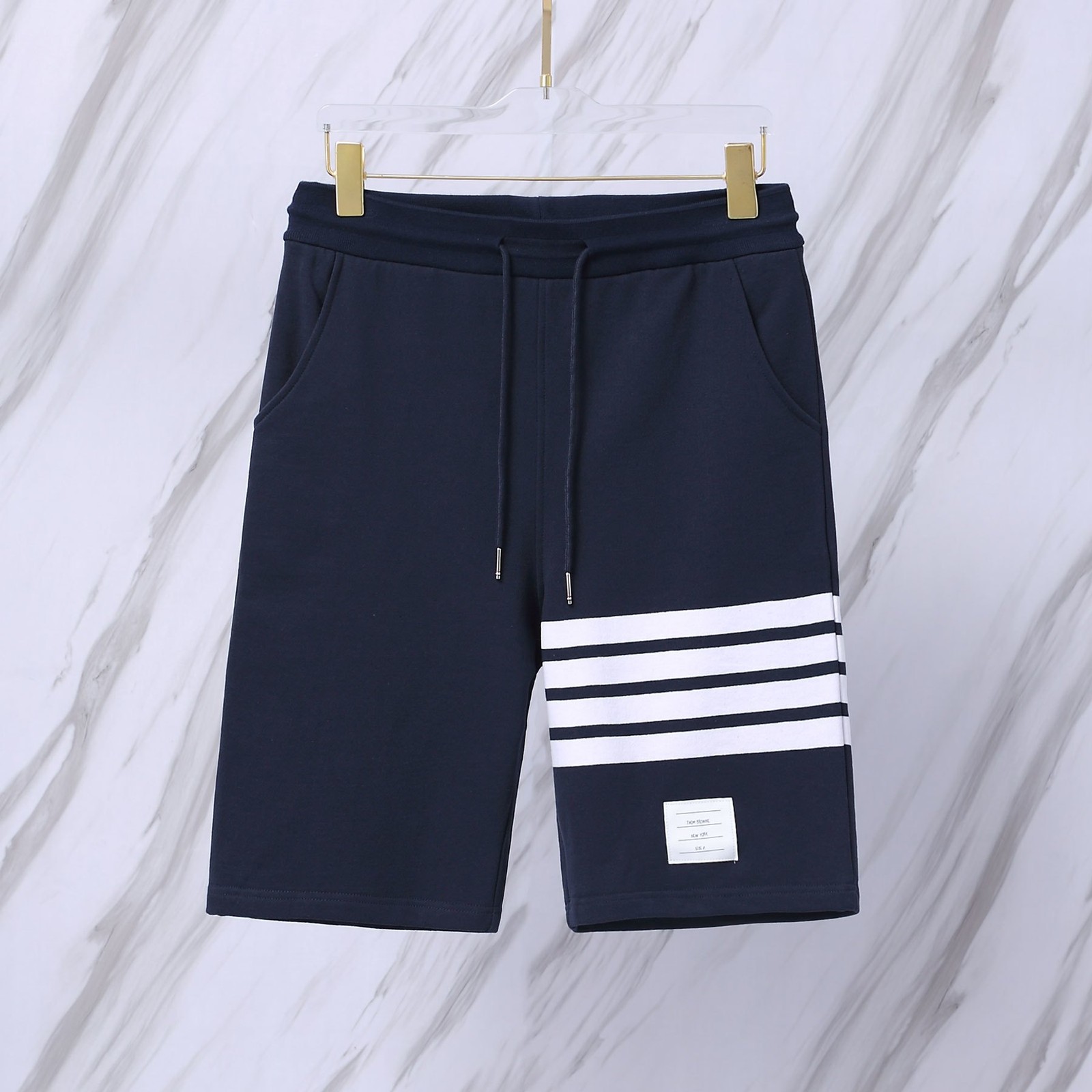 New Thom Br0wne Classic Drawstring Shorts Unisex Casual Loose Sports Pants
