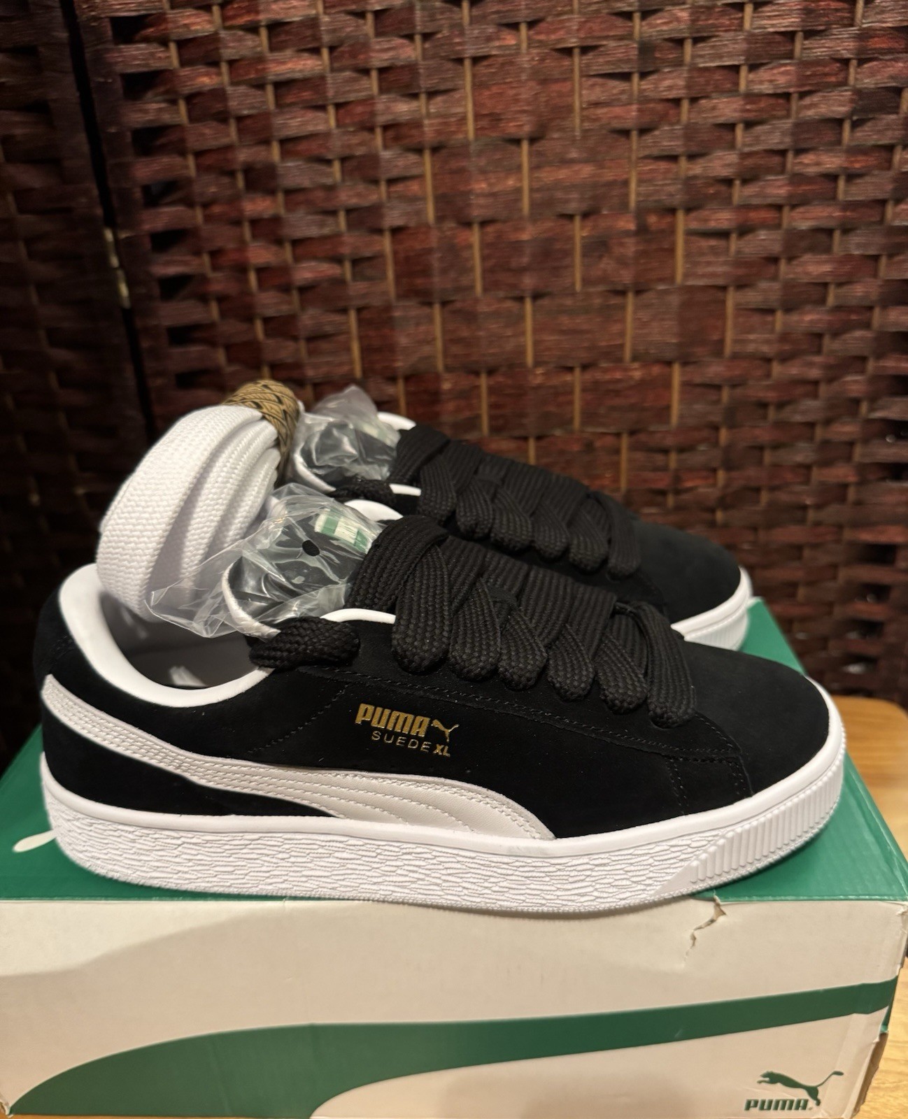 PUMA Suede XL Black/White-Men’s Size 8.5