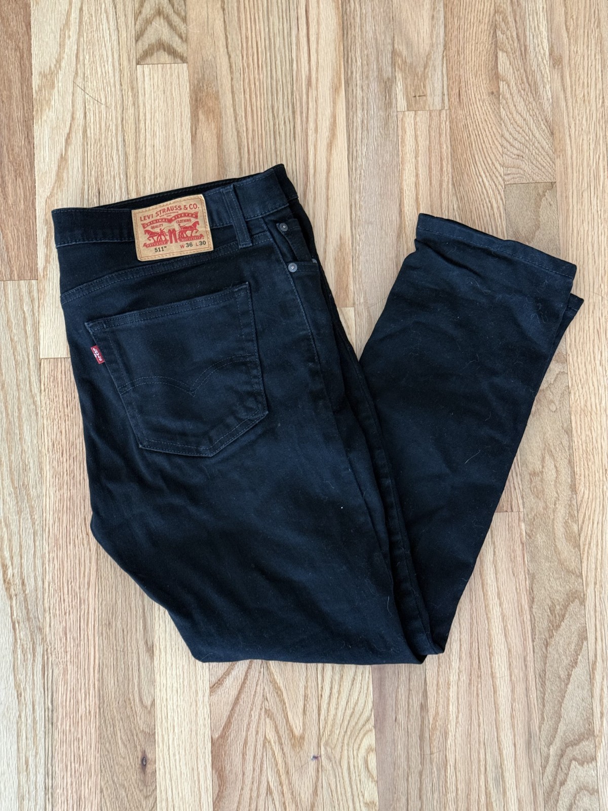 Levi’s 511 Slim Stretch Jeans Men’s 36×30 Black Slim Fit Denim Pant