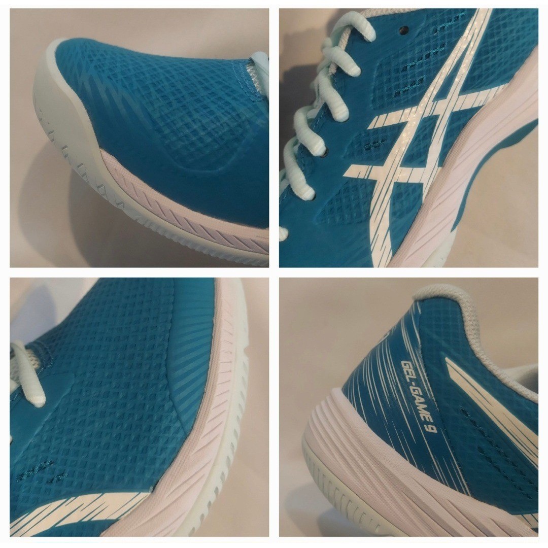 Asics Womens Teal & White Gel Game 9 Sneakers Tennis Shoes Pickleball Size 7 NWT