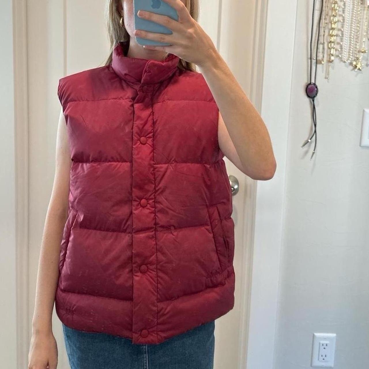 Cabela’s Premier Northern Goosedown 650 Red Puffer Vest Women’s Small Layering