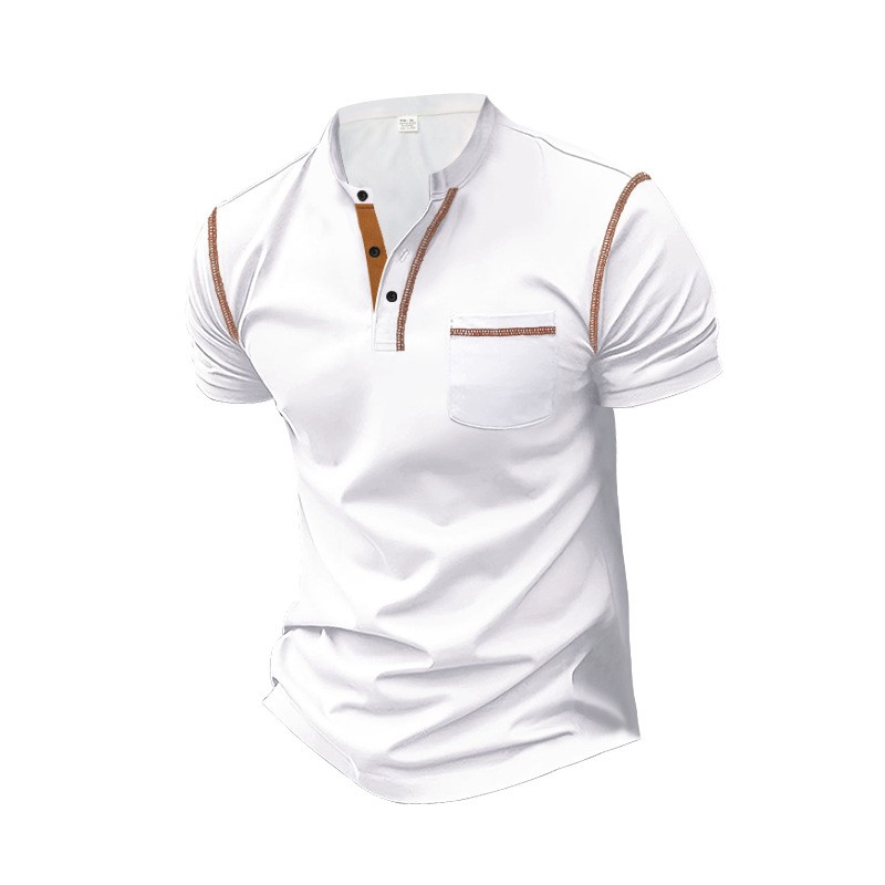 Summer Men’s Color Block Crew Neck T-Shirt