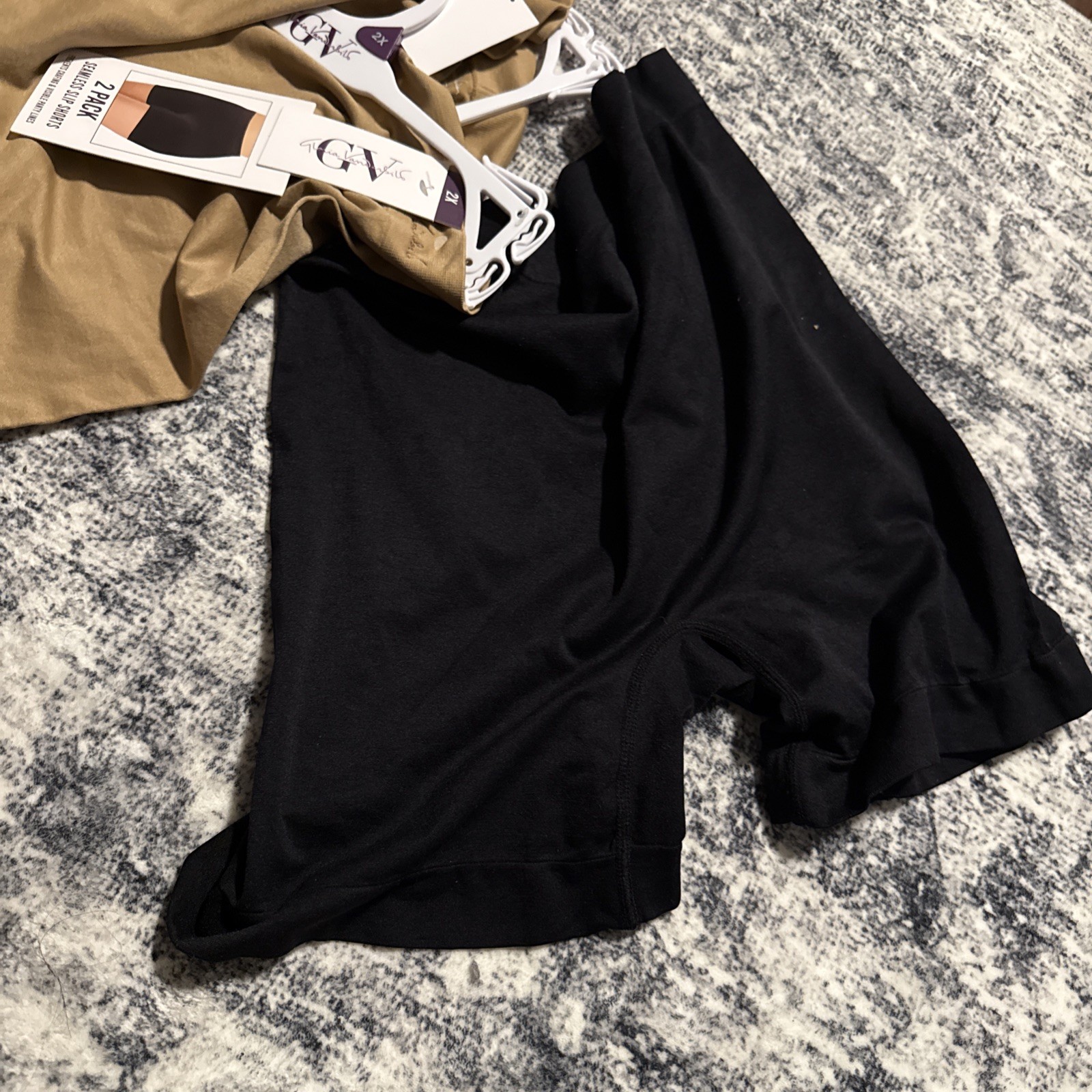 Gloria Vanderbilt 2 Pack Seamless Slip Shorts Plus Size 2X Mid Thigh Length BNWT